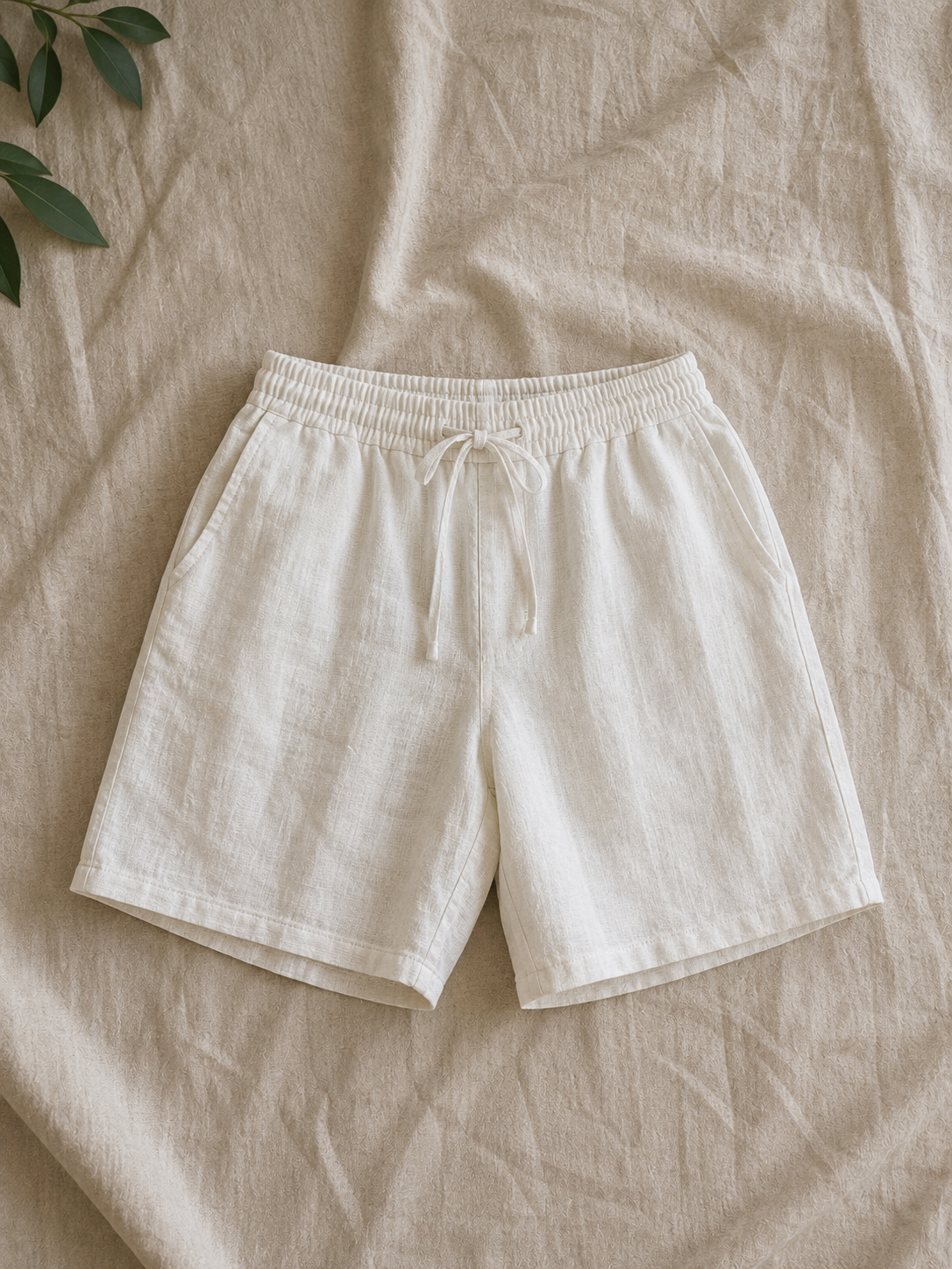 Linen cotton shorts
